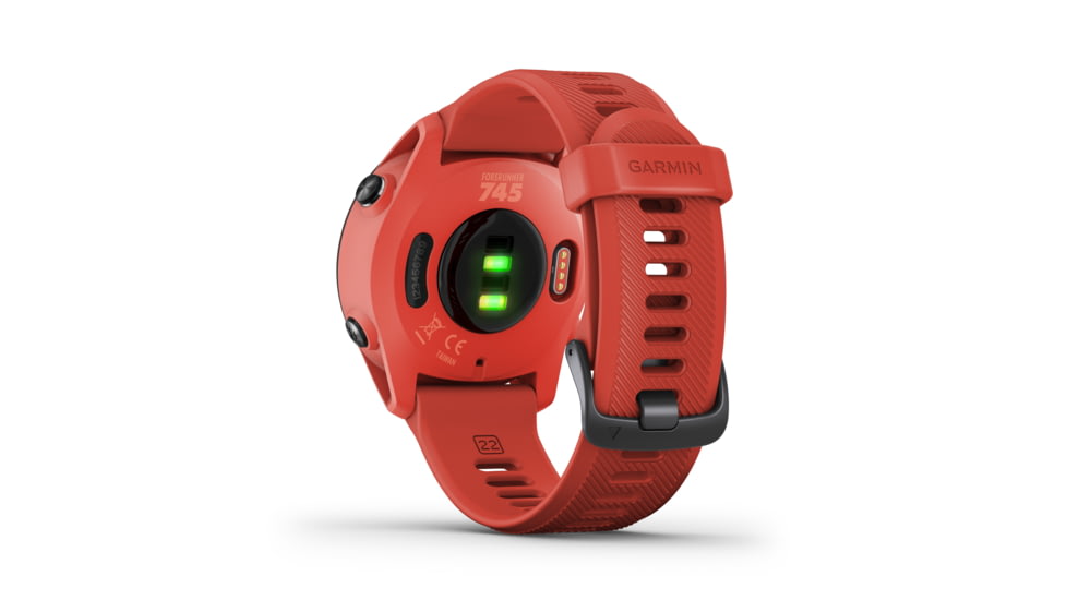 Garmin Forerunner 745 GPS Running Watch, Magma Red, 010-02445-02