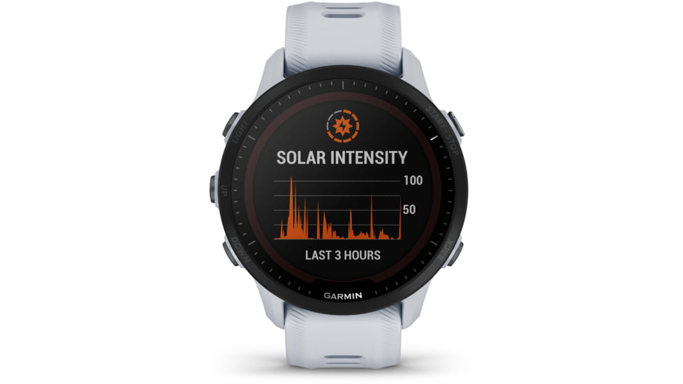Garmin Forerunner 955 Solar Watch, 33mm Display, Silicone Strap, Whitestone, 010-02638-01
