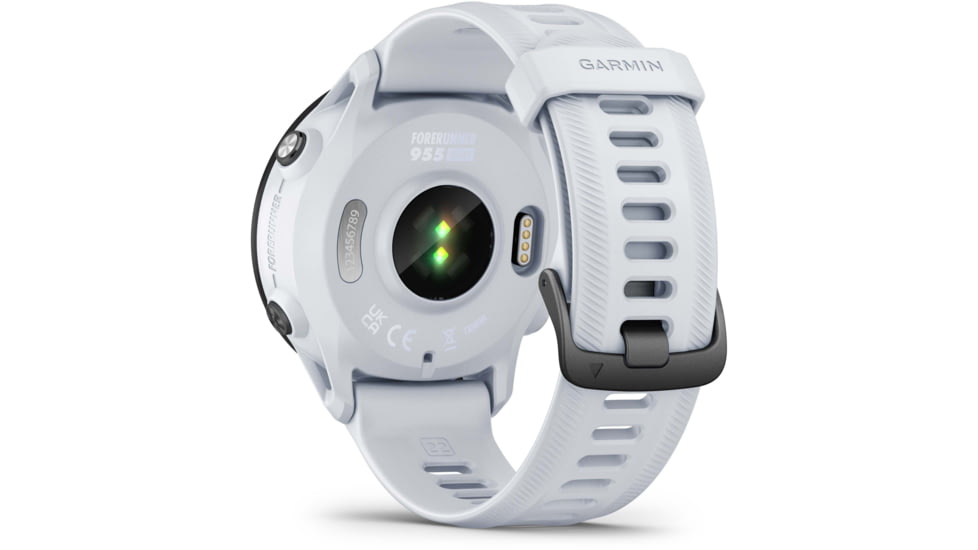 Garmin Forerunner 955 Solar Watch, 33mm Display, Silicone Strap, Whitestone, 010-02638-01