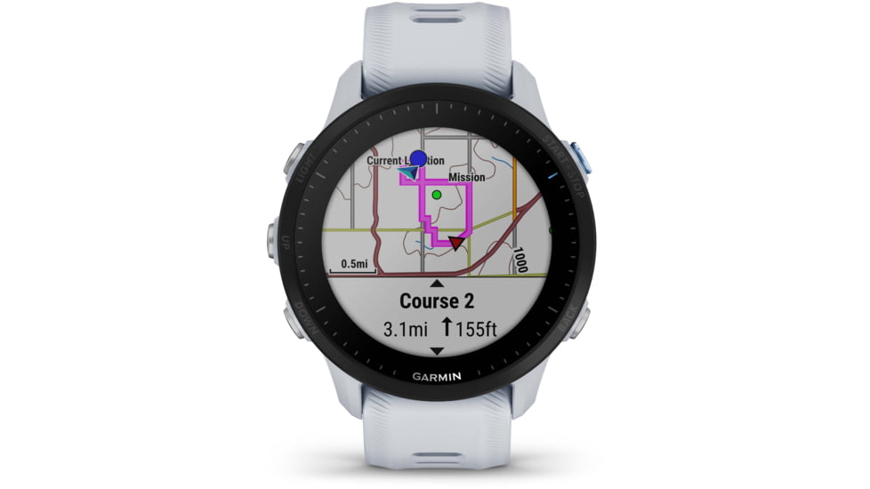 Garmin Forerunner 955 Watch, 33mm Display, Silicone Strap, Whitestone, 010-02638-11