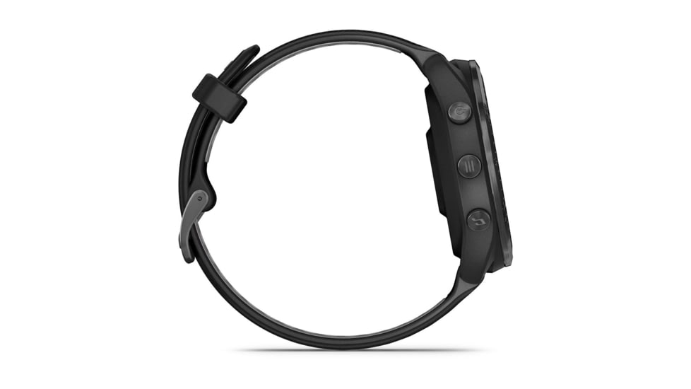 Garmin Forerunner 965 Watch, Carbon Gray DLC Titanium Bezel w/ Black Case and Black/Powder Gray Silicone Band, 010-02809-00