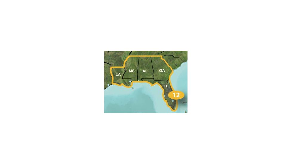 Garmin TOPO U.S. 24K Southeast card coverage
