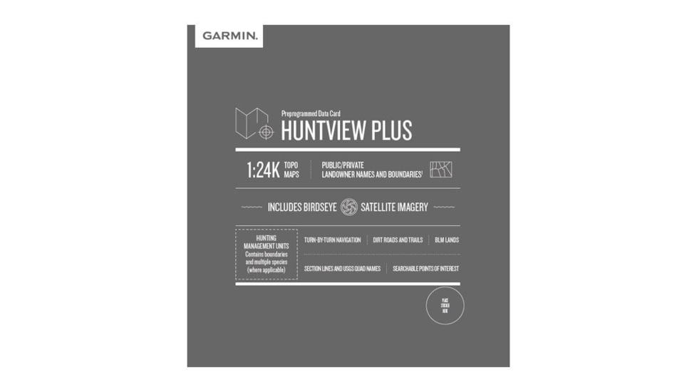 Garmin HuntView Plus - California-North, MicroSD/SD 2020 Update, 010-12599-04