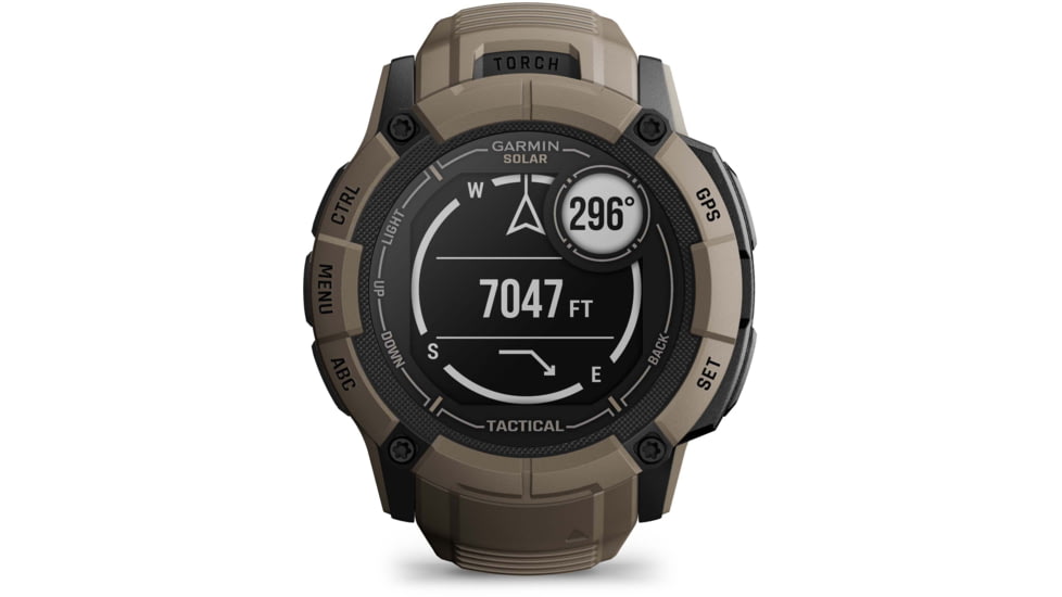 Garmin Instinct 2X Solar Tactical Edition Watch, Coyote Tan, 010-02805-12