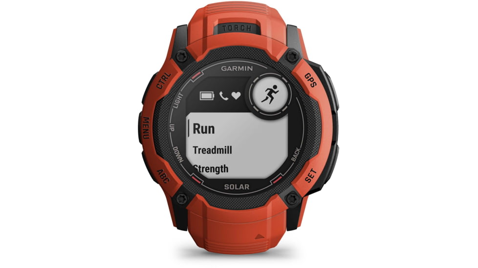 Garmin Instinct 2X Solar Watch, Flame Red, 010-02805-11