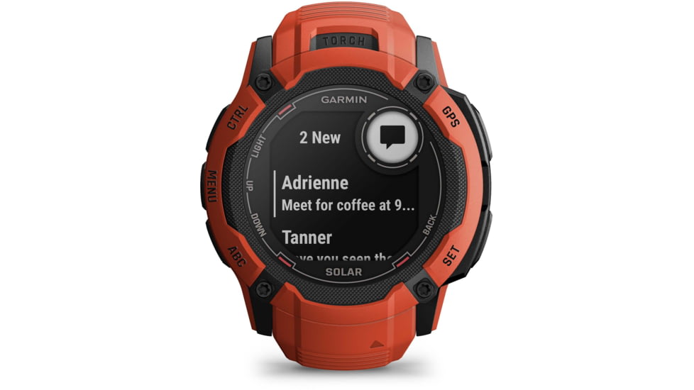 Garmin Instinct 2X Solar Watch, Flame Red, 010-02805-11