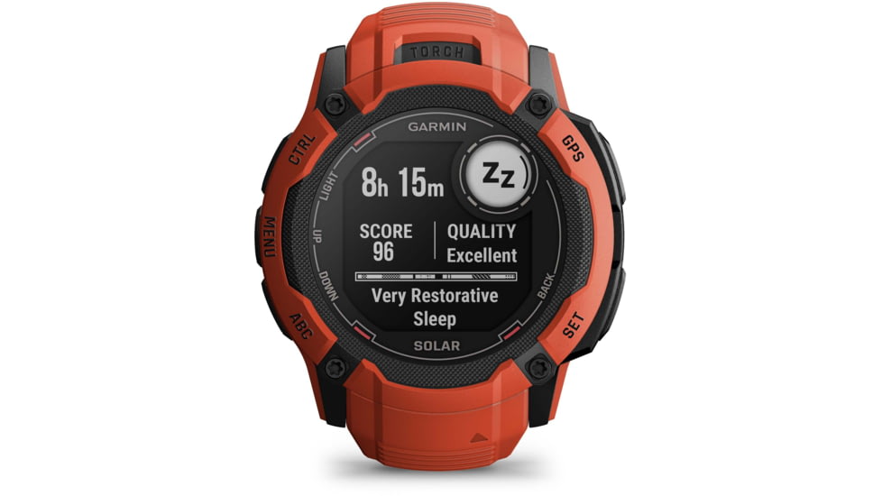 Garmin Instinct 2X Solar Watch, Flame Red, 010-02805-11