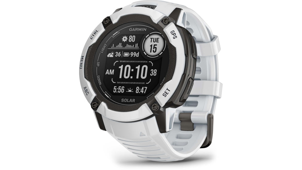 Garmin Instinct 2X Solar Watch, Whitestone, 010-02805-14
