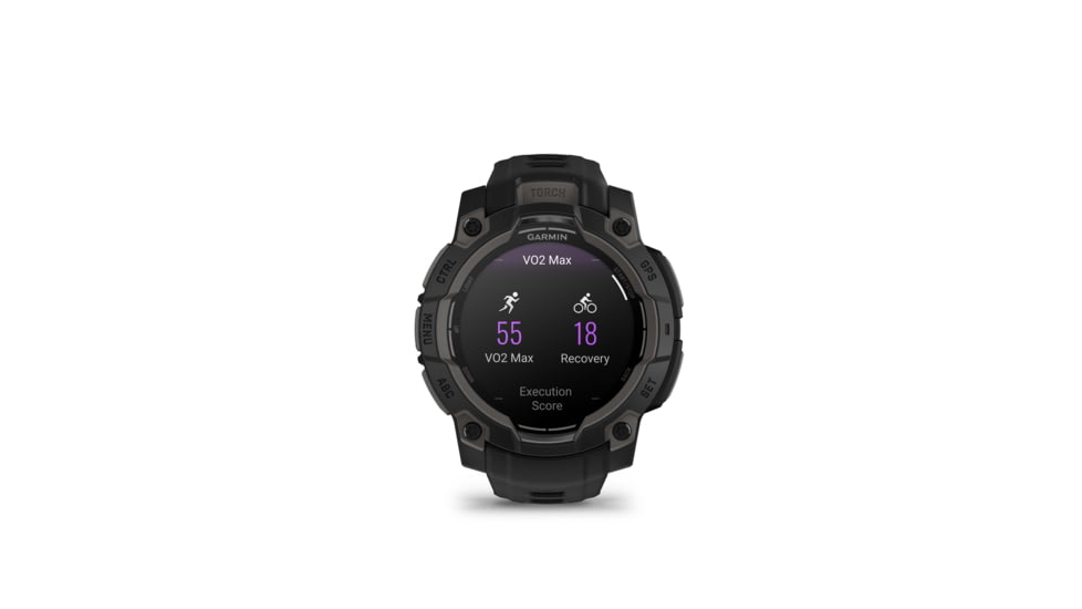 Garmin Instinct 3 Amoled GPS Watch, 45mm dia, Black, 010-02936-00