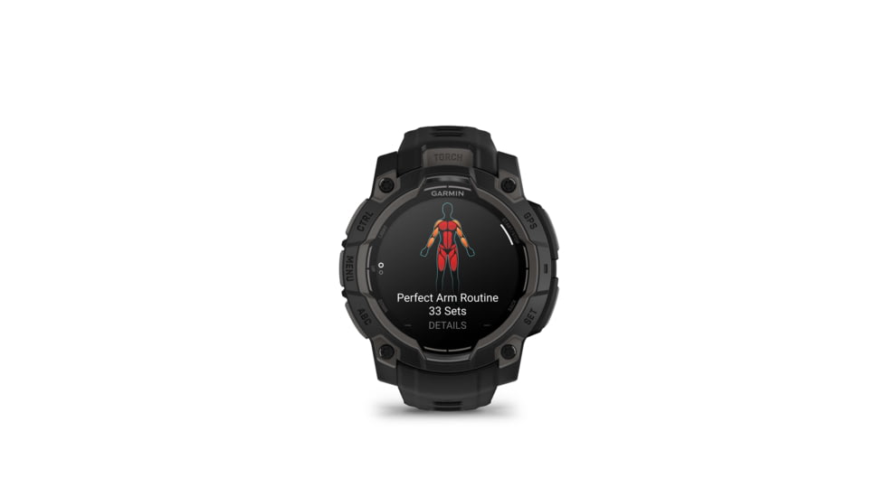 Garmin Instinct 3 Amoled GPS Watch, 45mm dia, Black, 010-02936-00