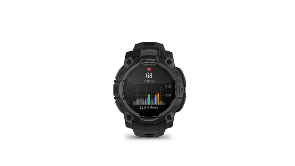 Garmin Instinct 3 Amoled GPS Watch, 45mm dia, Black, 010-02936-00