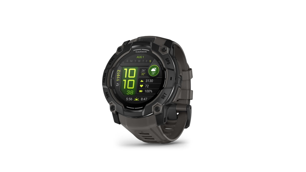 Garmin Instinct 3 Amoled GPS Watch, 50mm dia, Black/Charcoal, 010-03020-00