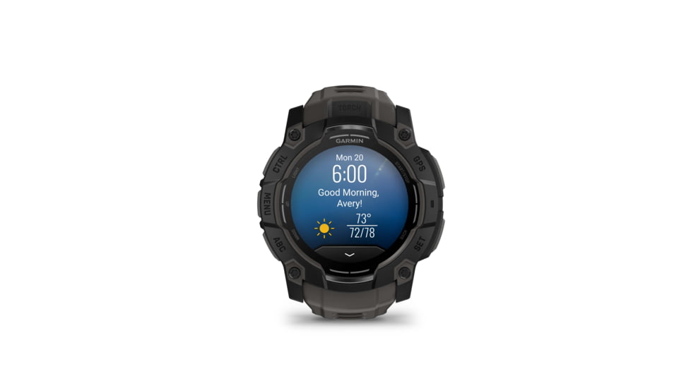Garmin Instinct 3 Amoled GPS Watch, 50mm dia, Black/Charcoal, 010-03020-00