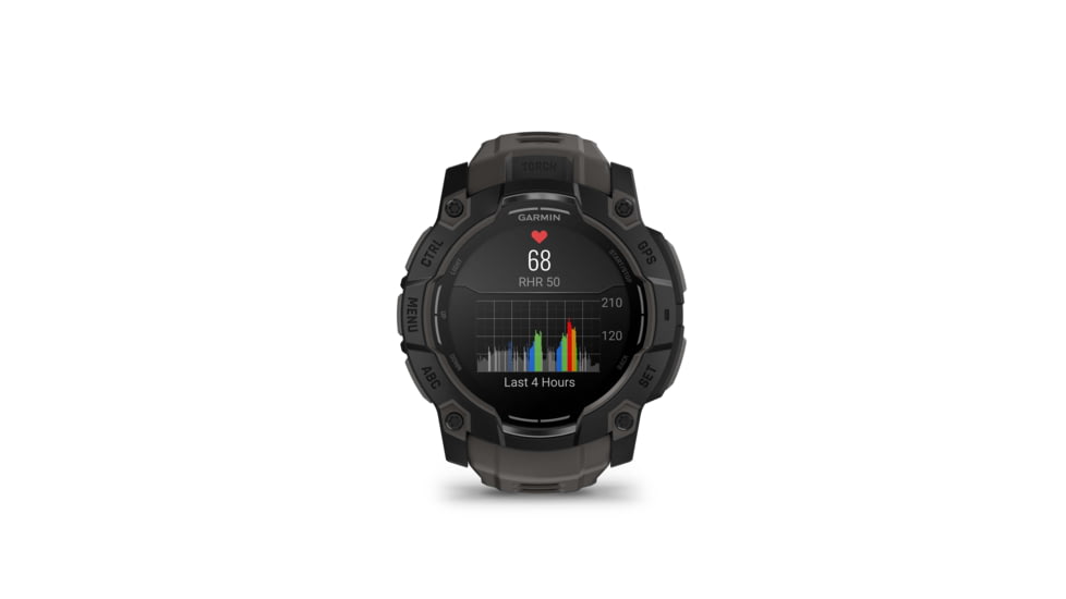 Garmin Instinct 3 Amoled GPS Watch, 50mm dia, Black/Charcoal, 010-03020-00