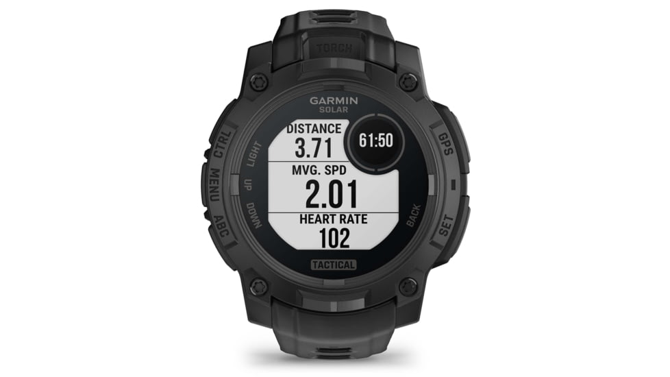 Garmin Instinct 3 Solar Tactical Watch, Black, 45mm, Polymer/Aluminum, Black, Silicone, 010-02934-50