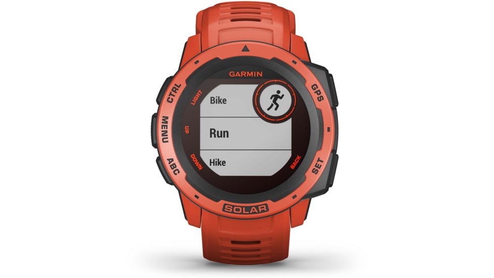 Garmin Instinct Solar Watch, Flame Red, 010-02293-21