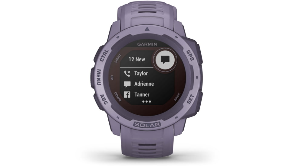 Garmin Instinct Solar Watch, Orchid, 010-02293-12
