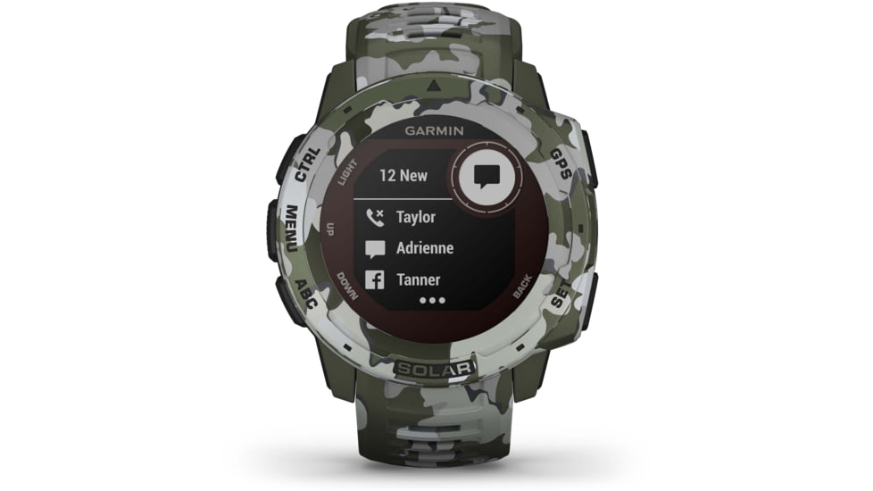 Garmin Instinct Solar Watch - Sportsman Edition, Lichen Camo, 010-02293-16