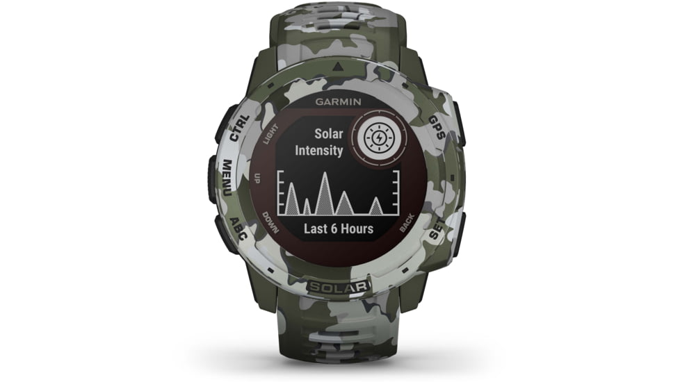 Garmin Instinct Solar Watch - Sportsman Edition, Lichen Camo, 010-02293-16