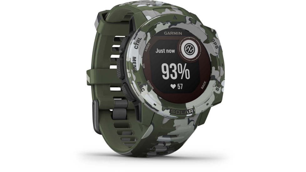Garmin Instinct Solar Watch - Sportsman Edition, Lichen Camo, 010-02293-16