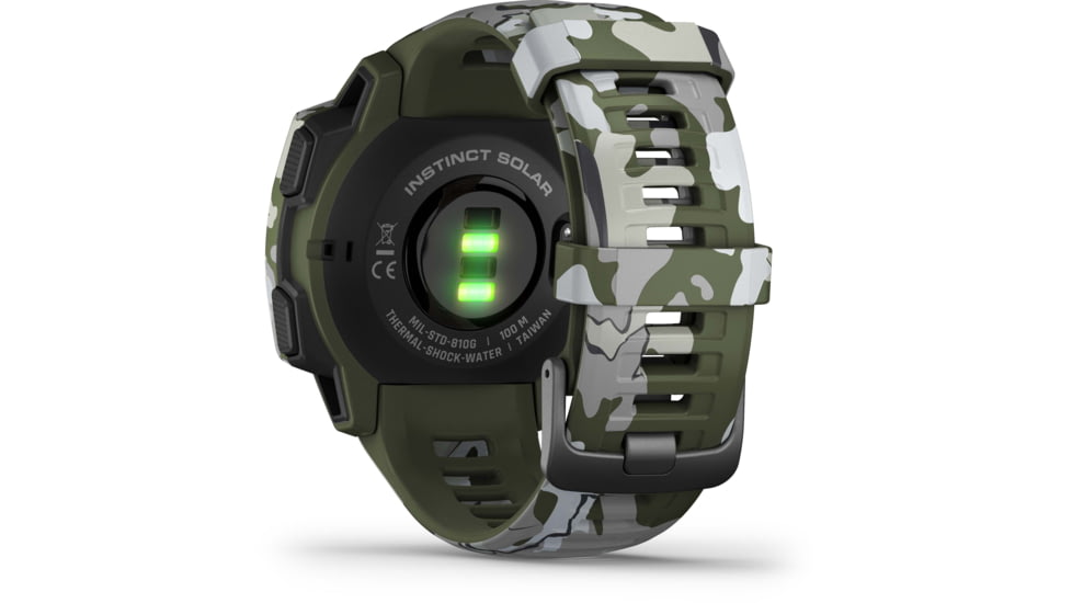 Garmin Instinct Solar Watch - Sportsman Edition, Lichen Camo, 010-02293-16