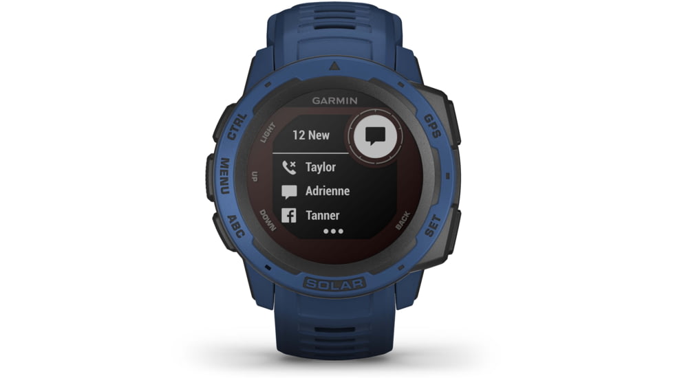 Garmin Instinct Solar Watch, Tidal Blue, 010-02293-11