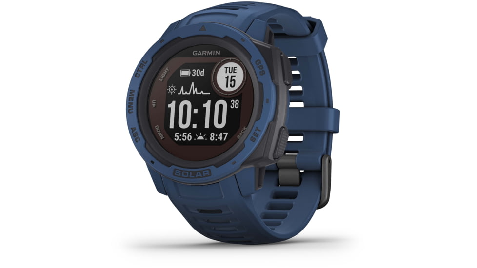 Garmin Instinct Solar Watch, Tidal Blue, 010-02293-11
