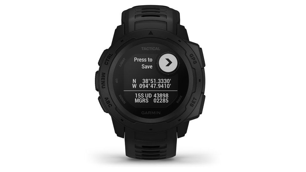Garmin Instinct Tactical GPS Watch, Black, 010-02064-70