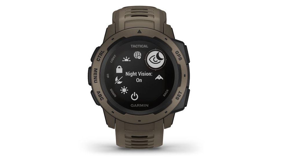 Garmin Instinct Tactical GPS Watch, Coyote Tan, 010-02064-71