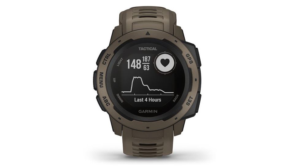 Garmin Instinct Tactical GPS Watch, Coyote Tan, 010-02064-71