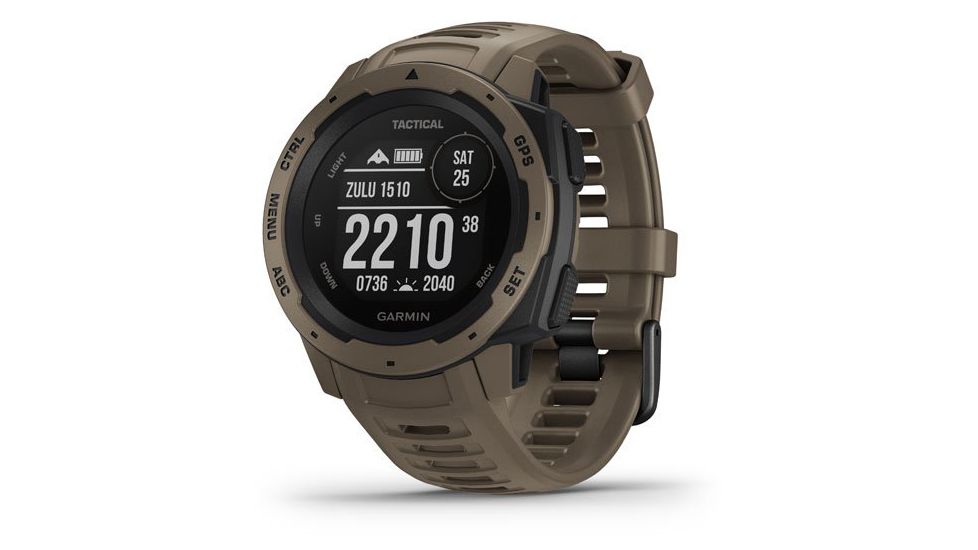 Garmin Instinct Tactical GPS Watch, Coyote Tan, 010-02064-71