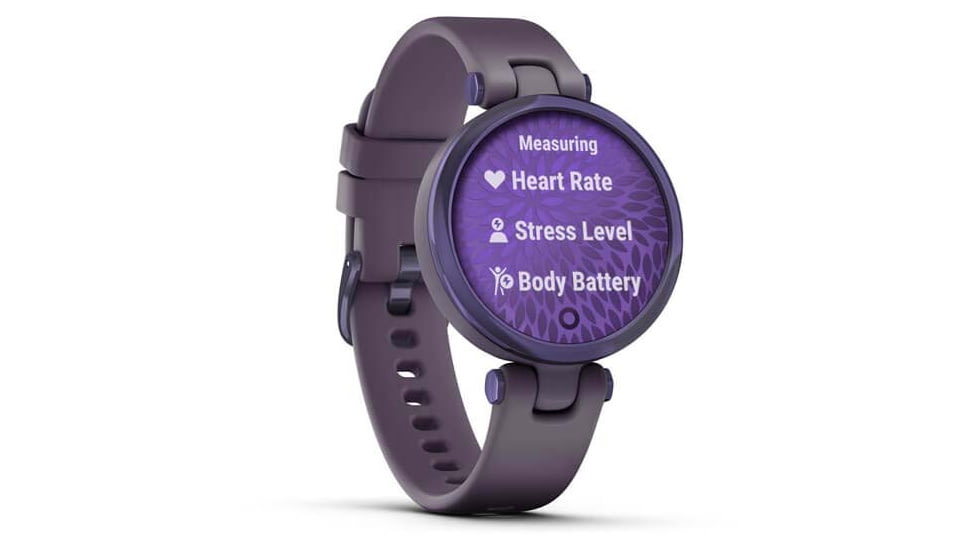 Garmin Lily Smartwatch - Womens, Black Currant / Deep Orchid Silicone, 010-02384-02