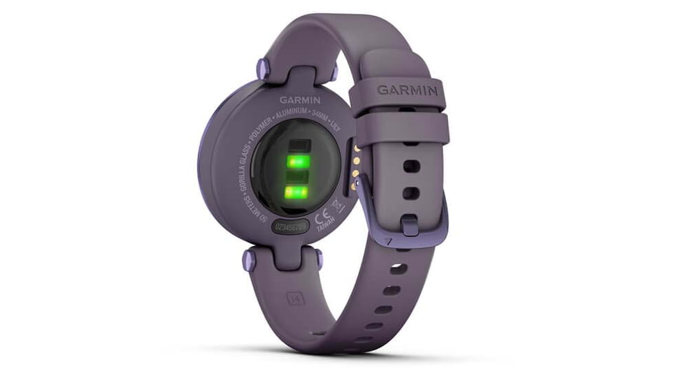 Garmin Lily Smartwatch - Womens, Black Currant / Deep Orchid Silicone, 010-02384-02