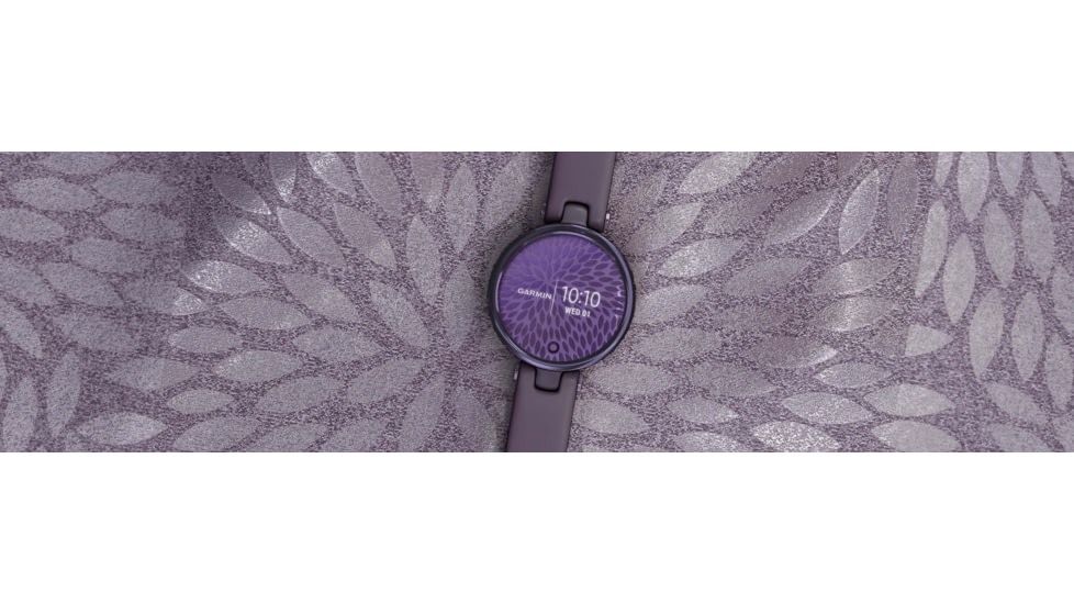 Garmin Lily Smartwatch - Womens, Black Currant / Deep Orchid Silicone, 010-02384-02