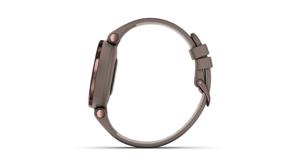 Garmin Lily Smartwatch - Womens, Cocoa / Paloma Leather, 010-02384-A0