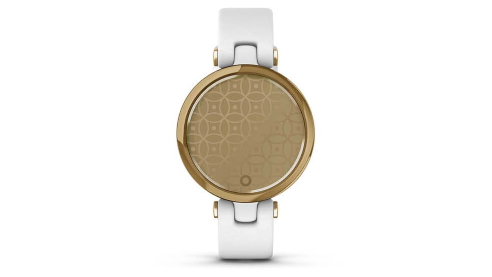 Garmin Lily Smartwatch - Womens, Light Gold / White Leather, 010-02384-A3