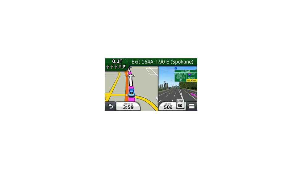 Opplanet Garmin nuvi 2555LMT Main Screen Image