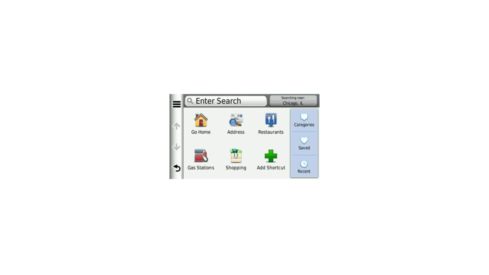 Opplanet Garmin nuvi 2595LMT Search Screen Image