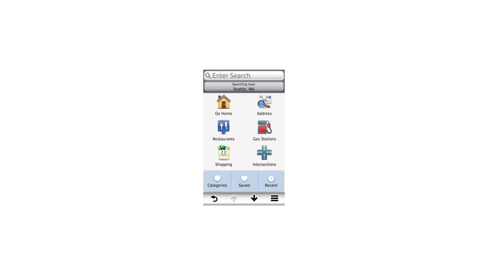Opplanet Garmin nuvi 3490LMT Search Screen Image