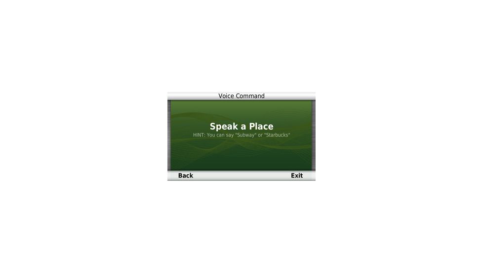 Opplanet Garmin nuvi 3490LMT Voice Comman Screen Image