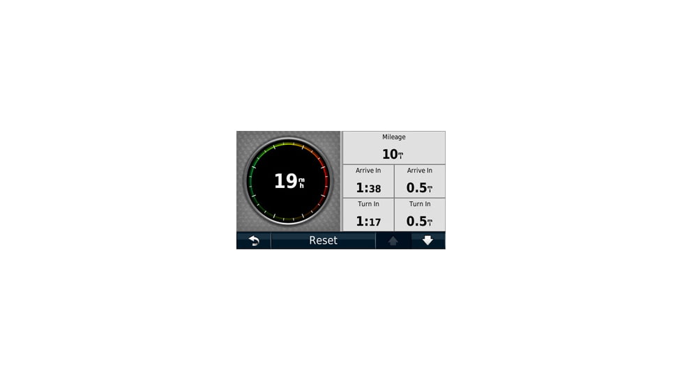 Opplanet Garmin nuvi 40 Milage And Time Screen Image