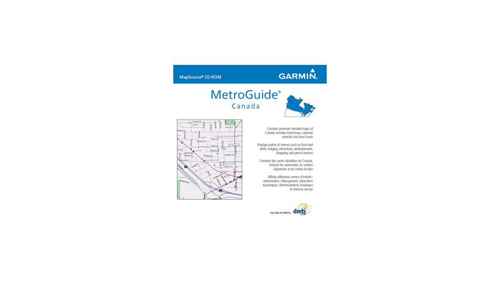 Garmin On the Road Maps GPS MapSource MetroGuide Canada 010-10476-00 w/ Free S&amp;H