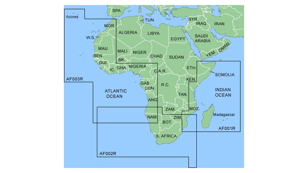 Garmin On The Water GPS Cartography BlueChart: Africa Regular Map w/ Free S&amp;H