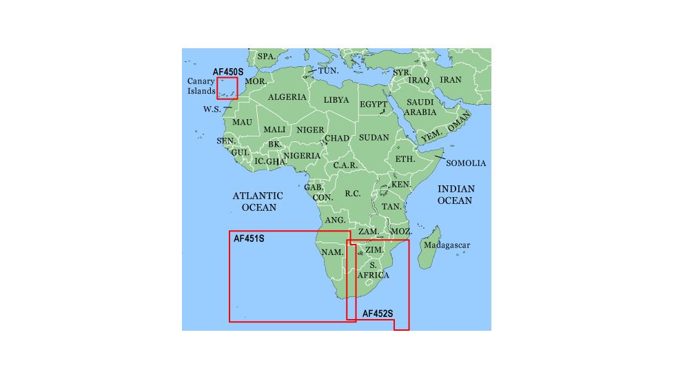 Garmin On The Water GPS Cartography BlueChart: Africa Small Map w/ Free S&amp;H