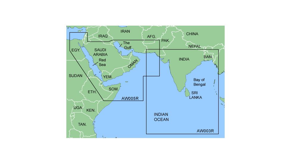 Garmin On The Water GPS Cartography BlueChart: Asia West Regular Map w/ Free S&amp;H