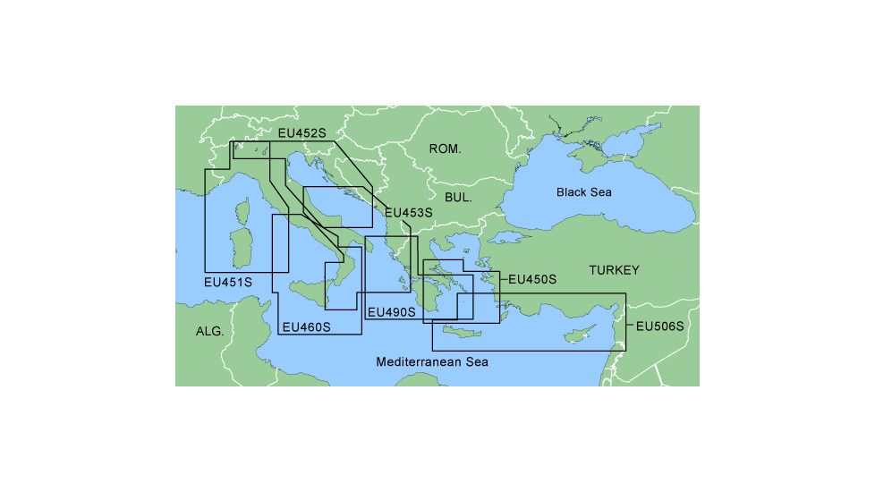 Garmin On The Water GPS Cartography BlueChart: Eastern Mediterranean Small Map w/ Free S&amp;H