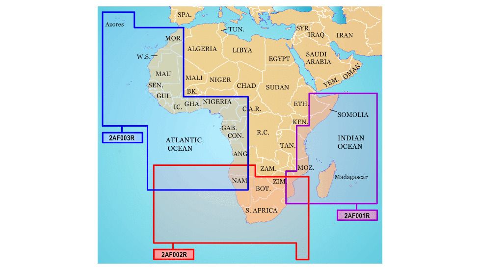 Garmin On The Water GPS Cartography BlueChart g2: Africa Regular Map w/ Free S&amp;H