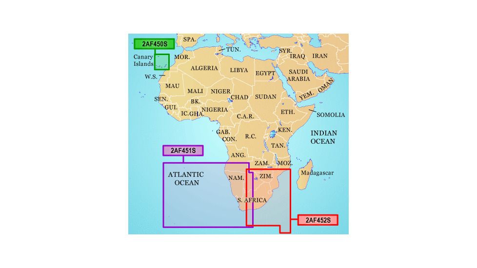 Garmin On The Water GPS Cartography BlueChart g2: Africa Small Map w/ Free S&amp;H