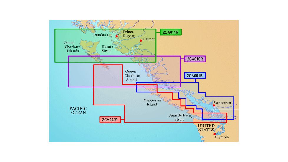 Garmin On The Water GPS Cartography BlueChart g2: Canada West Regular Map w/ Free S&amp;H