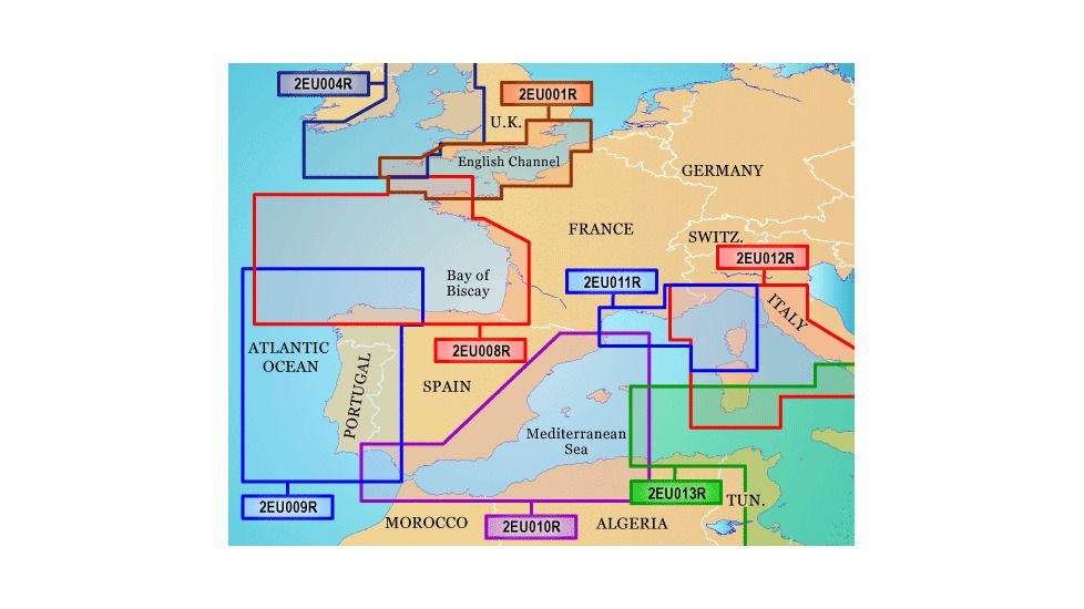 Garmin On The Water GPS Cartography BlueChart g2: Europe South Atlantic Coast Regular Map w/ Free S&amp;H